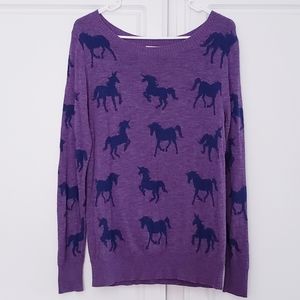 2/$10 MOSSIMO Unicorn Sweater L